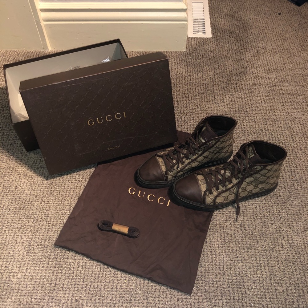 Gucci A/W GG Monogram High Tops - Picture 1 of 8